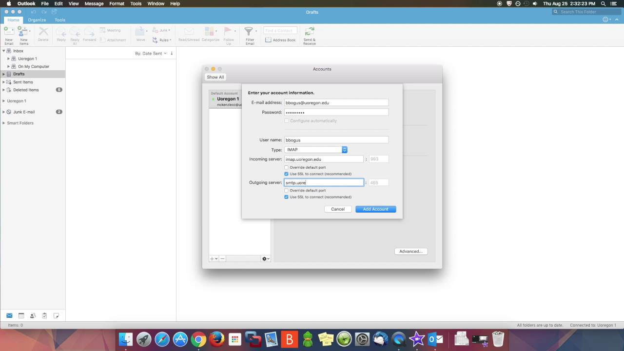adding accounts to outlook 2011 for mac